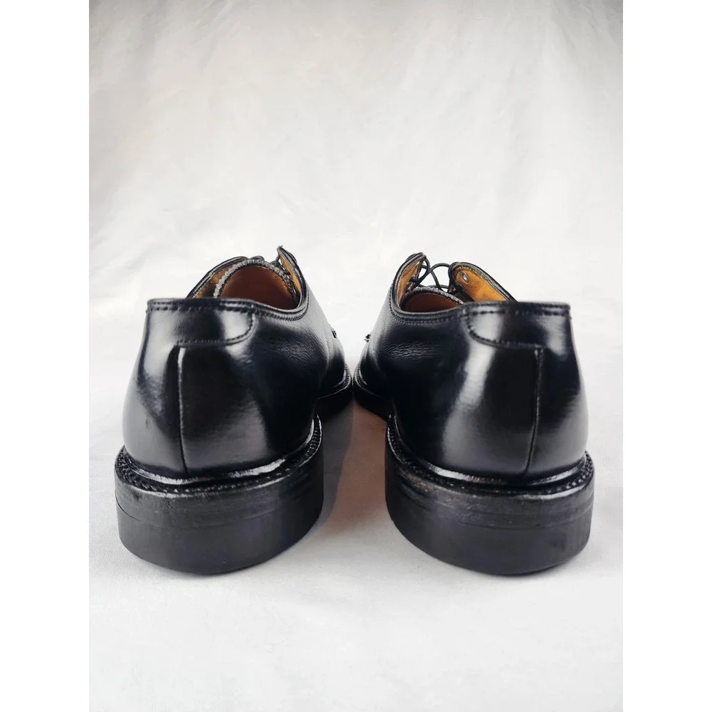 Florsheim Royal Imperial Size 10 Mens Black Leather Plain Toe Derby Dress Shoes